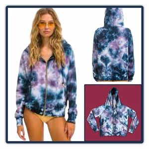 Aviator Nation Tie Dye Zip Hoodie